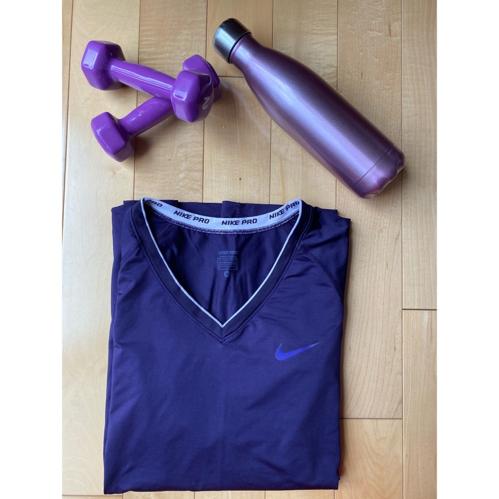 Nike Purple Long Sleeve Dri Fit Top (S)